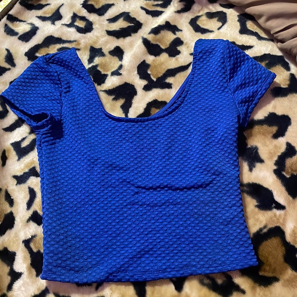 Blue Crop Top